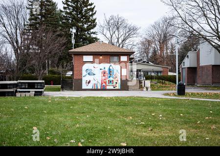 Our Popular Singers mural at Bellevue Park in Pincourt, Quebec, Canada Stock Photo