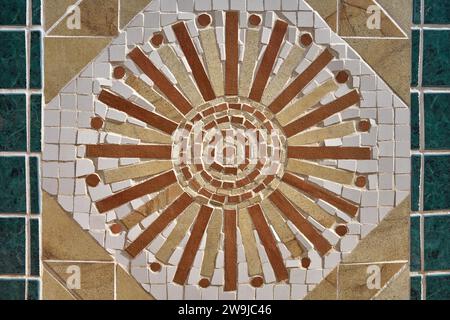 Mosaic with sun pattern Stock Photo