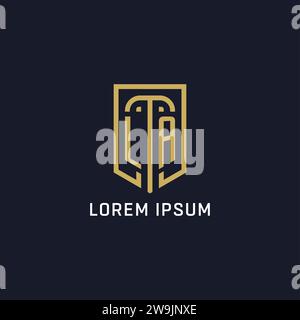 La Initial Letter Luxury Logo Template In Vector For Restaurant 