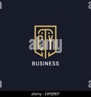 CY Logo monogram with modern style concept design template isolated on ...