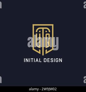 Uq Initial Letter Luxury Logo Template In Vector Art For Restaurant 