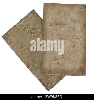 Old Papers isolated on white background Stock Photo