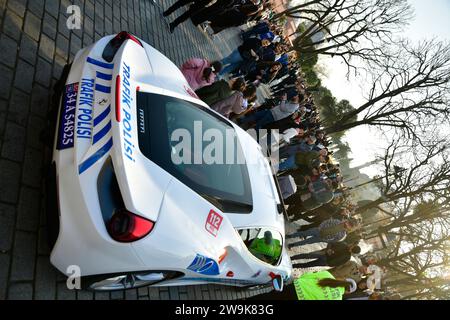 Ferrari Police car, supercar. Ferrari seized from criminal organizations became police car Ferrari 488 GTB   Istanbul Sultanahmet Square 12 27 2023 Stock Photo