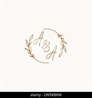 AA wedding initials logo design ideas Stock Vector
