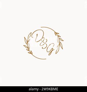 DG wedding initials logo design ideas Stock Vector
