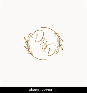 DD wedding initials logo design ideas Stock Vector
