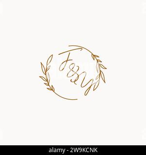 FY wedding initials logo design ideas Stock Vector