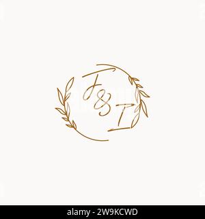 FI wedding initials logo design ideas Stock Vector