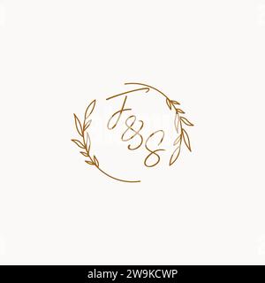 FS wedding initials logo design ideas Stock Vector