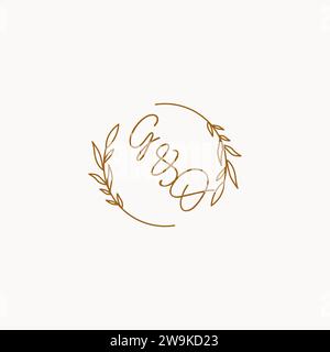 GO wedding initials logo design ideas Stock Vector
