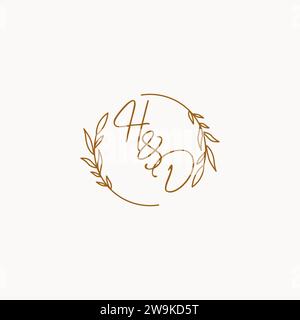 HD wedding initials logo design ideas Stock Vector