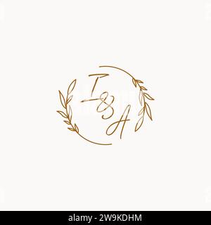 IA wedding initials logo design ideas Stock Vector