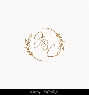 JC wedding initials logo design ideas Stock Vector