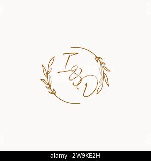 ID wedding initials logo design ideas Stock Vector