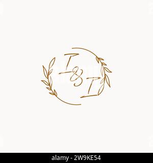 II wedding initials logo design ideas Stock Vector