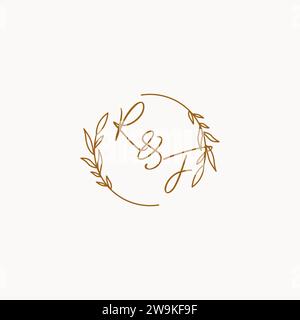 RF wedding initials logo design ideas Stock Vector