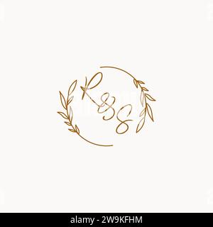 RS wedding initials logo design ideas Stock Vector