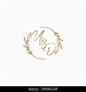 UD wedding initials logo design ideas Stock Vector