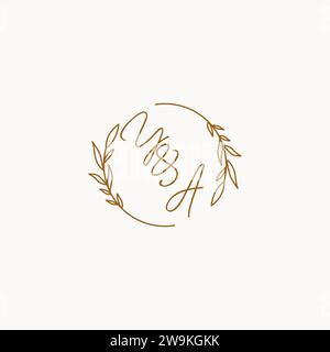 YA wedding initials logo design ideas Stock Vector