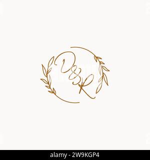 DR wedding initials logo design ideas Stock Vector