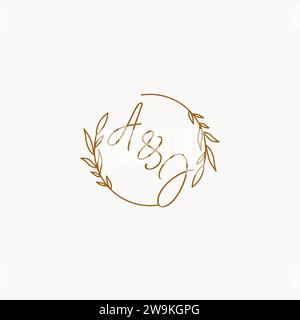 AJ wedding initials logo design ideas Stock Vector