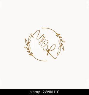 YR wedding initials logo design ideas Stock Vector