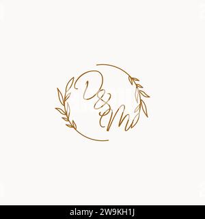 DM wedding initials logo design ideas Stock Vector