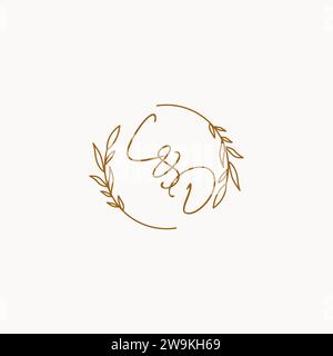 CD wedding initials logo design ideas Stock Vector