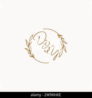 DY wedding initials logo design ideas Stock Vector