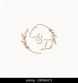 CI wedding initials logo design ideas Stock Vector