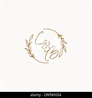 CB wedding initials logo design ideas Stock Vector