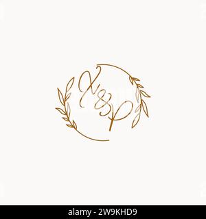 XP wedding initials logo design ideas Stock Vector