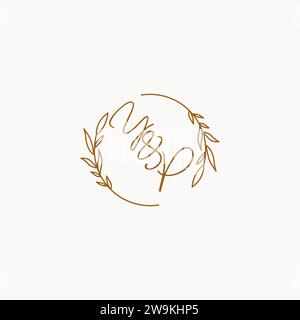 YP wedding initials logo design ideas Stock Vector