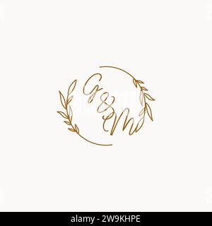 GM wedding initials logo design ideas Stock Vector