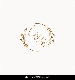 CS wedding initials logo design ideas Stock Vector