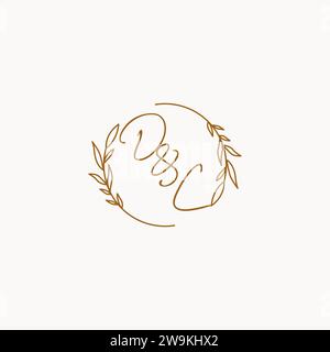 DC wedding initials logo design ideas Stock Vector