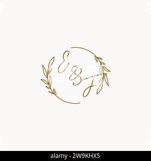 EF wedding initials logo design ideas Stock Vector