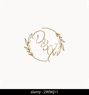 DX wedding initials logo design ideas Stock Vector