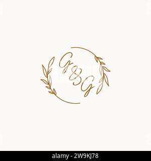 GG wedding initials logo design ideas Stock Vector