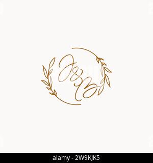JB wedding initials logo design ideas Stock Vector