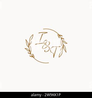IT wedding initials logo design ideas Stock Vector