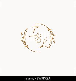 IL wedding initials logo design ideas Stock Vector