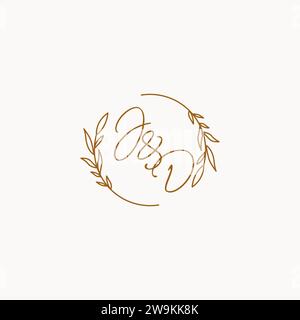 JD wedding initials logo design ideas Stock Vector