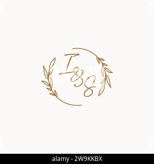 IS wedding initials logo design ideas Stock Vector