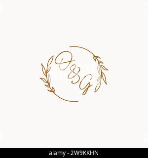 OG wedding initials logo design ideas Stock Vector