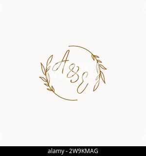 AE wedding initials logo design ideas Stock Vector