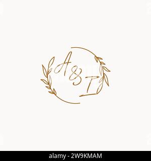 AI wedding initials logo design ideas Stock Vector