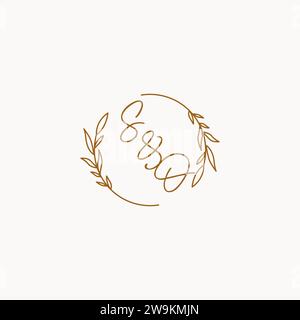 SO wedding initials logo design ideas Stock Vector