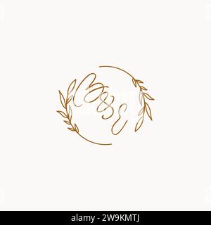 BE wedding initials logo design ideas Stock Vector