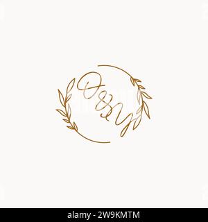 OY wedding initials logo design ideas Stock Vector